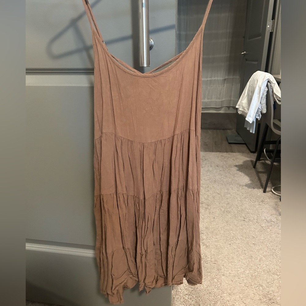 Women's Tan Sleeveless Top